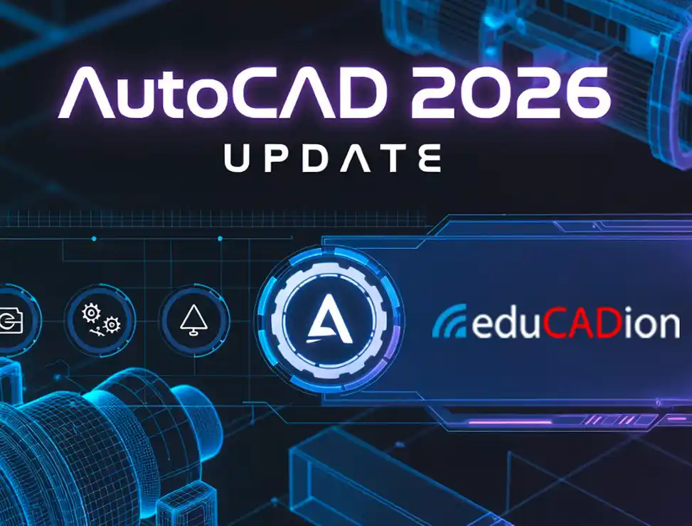 Futuristisches Bild von Schild mit AutoCAD Update